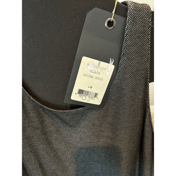 Rag & Bone NWT Dress Size 10 Enigma Black Pinpoint White Stitching Fit &Flare - Picture 4 of 4